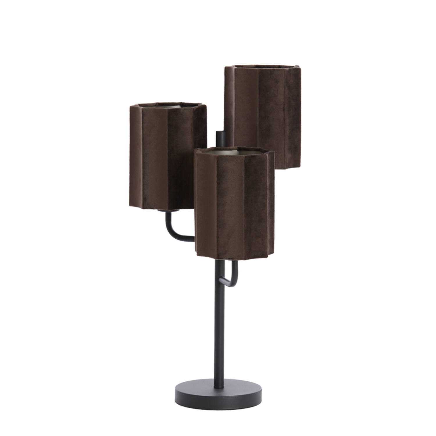 Lámpara de mesa geométrica con 3 luces y pantallas Light & Living Edisa - H. 61 cm