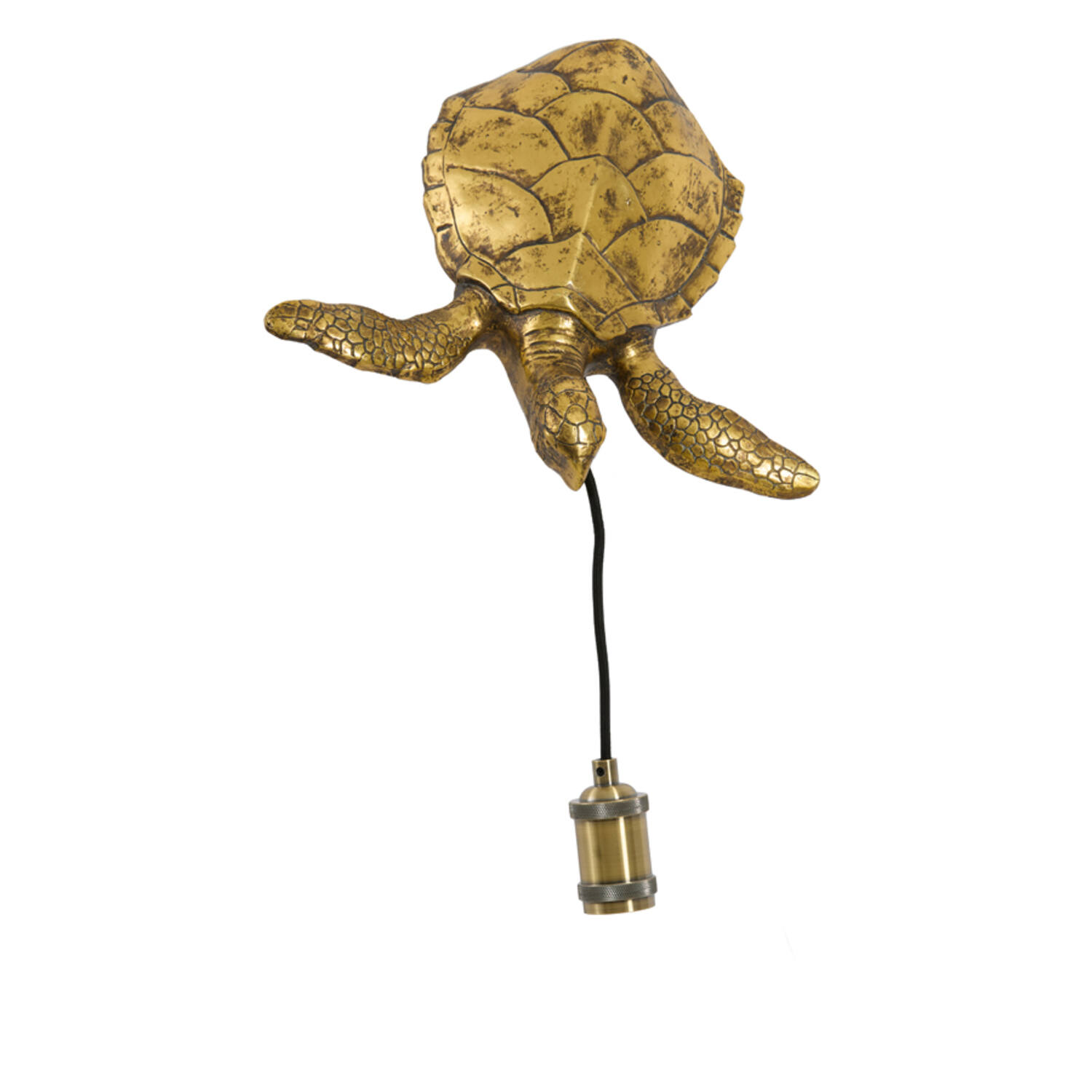 Aplique de pared decorativo tortuga dorada Light & Living Turtle – H. 20 cm