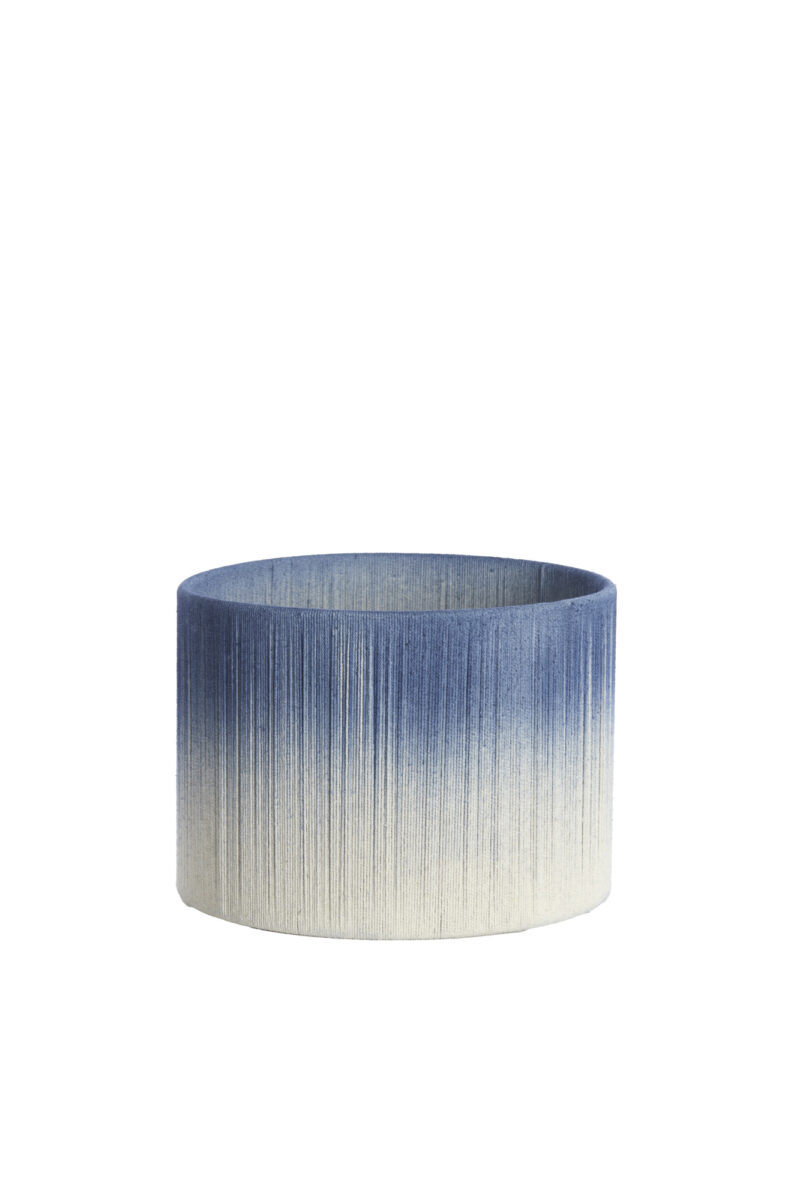 Pantalla de lámpara de ombre azul en forma de cilindro Light & Living Tossa - Ø 25 cm - Imagen 2