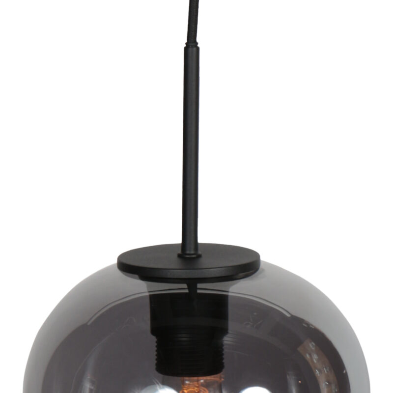 Lámpara colgante pequeña con esfera de vidrio ahumado Mexlite HaloSwap - Ø 20 cm - Imagen 8
