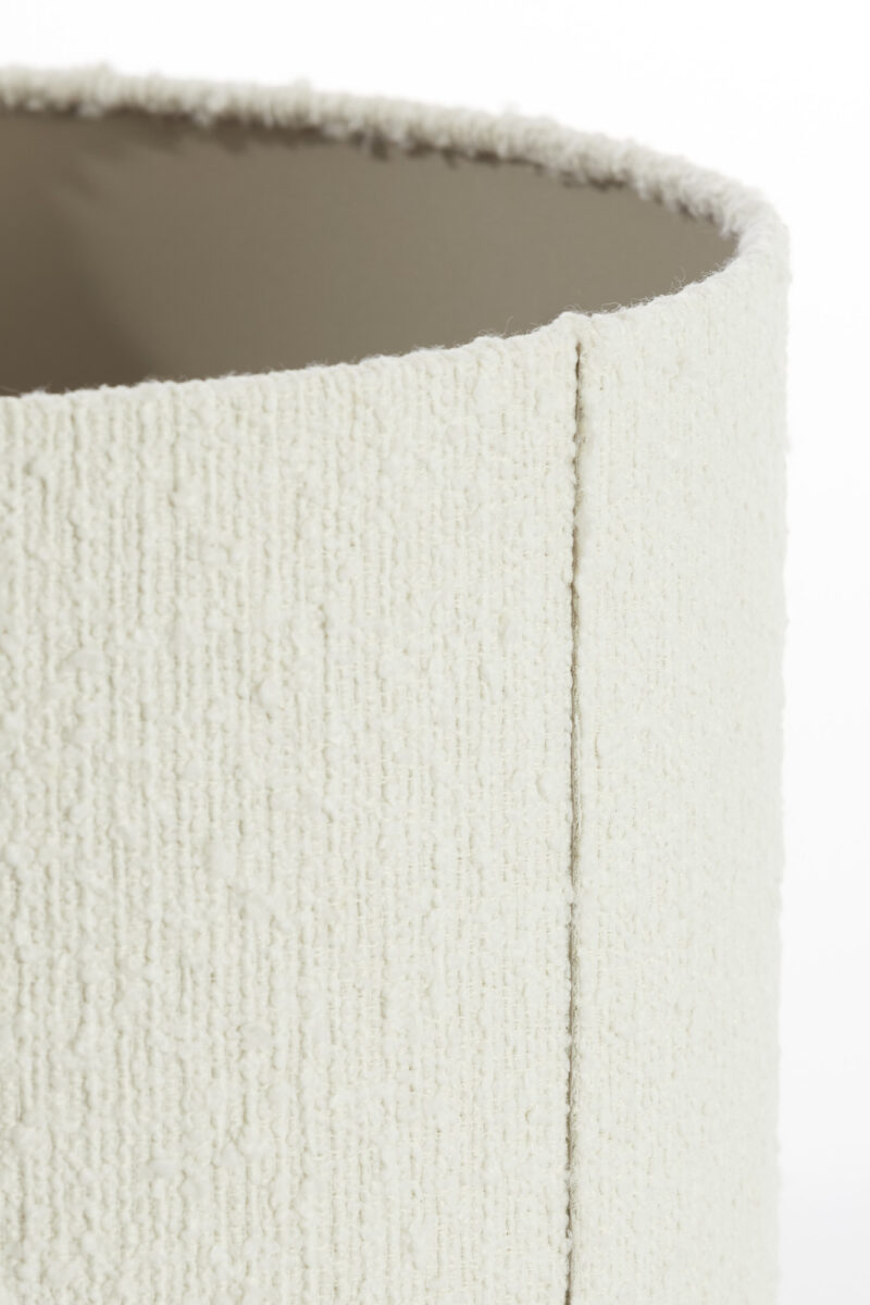 Pantalla de lámpara cilíndrica de tela beige Light & Living Bolero - Ø 50 cm - Imagen 5