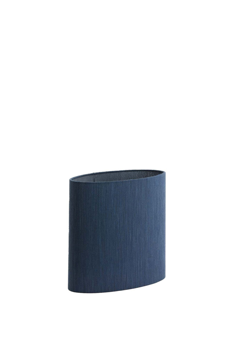 Pantalla de lámpara en forma de cilindro azul oscuro Light & Living Harper - H. 25 cm - Imagen 3