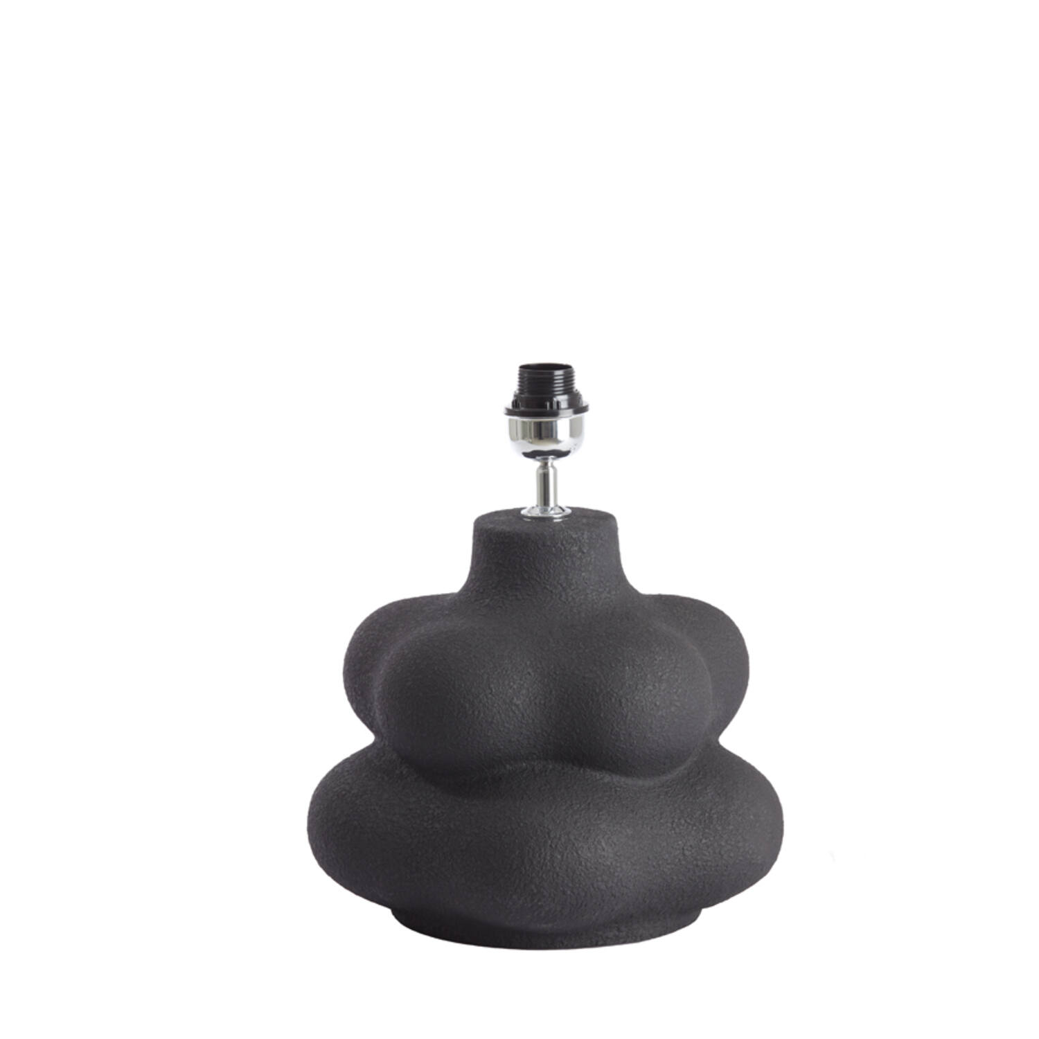 Base de lámpara escultórica negra Light & Living Carilo - H. 38 cm