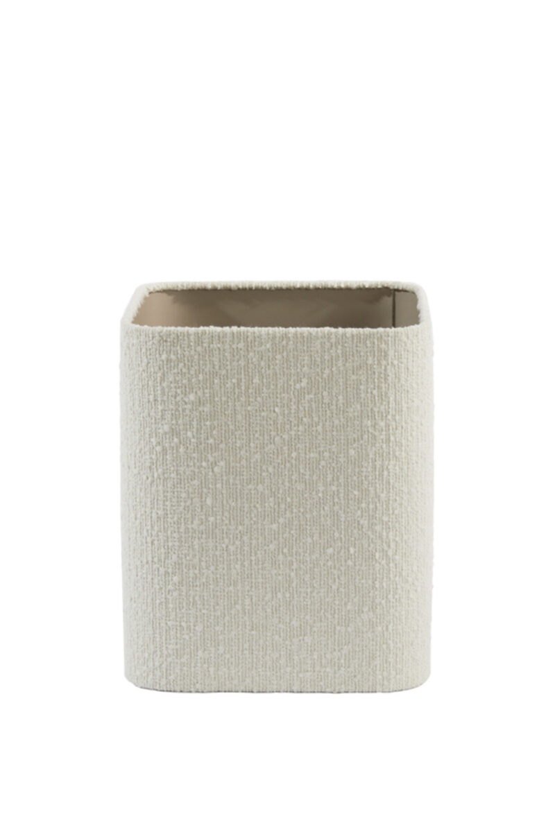 Pantalla de tela crema cuadrada Light & Living Bolero - H. 30 cm - Imagen 2