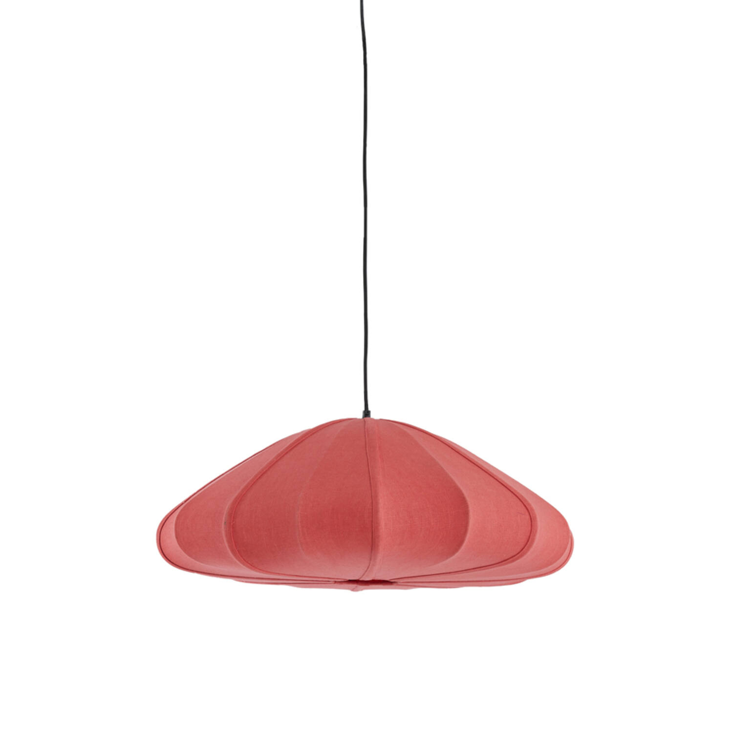 Lámpara colgante de tela roja con estilo cálido Light & Living Cesano - Ø 64 cm