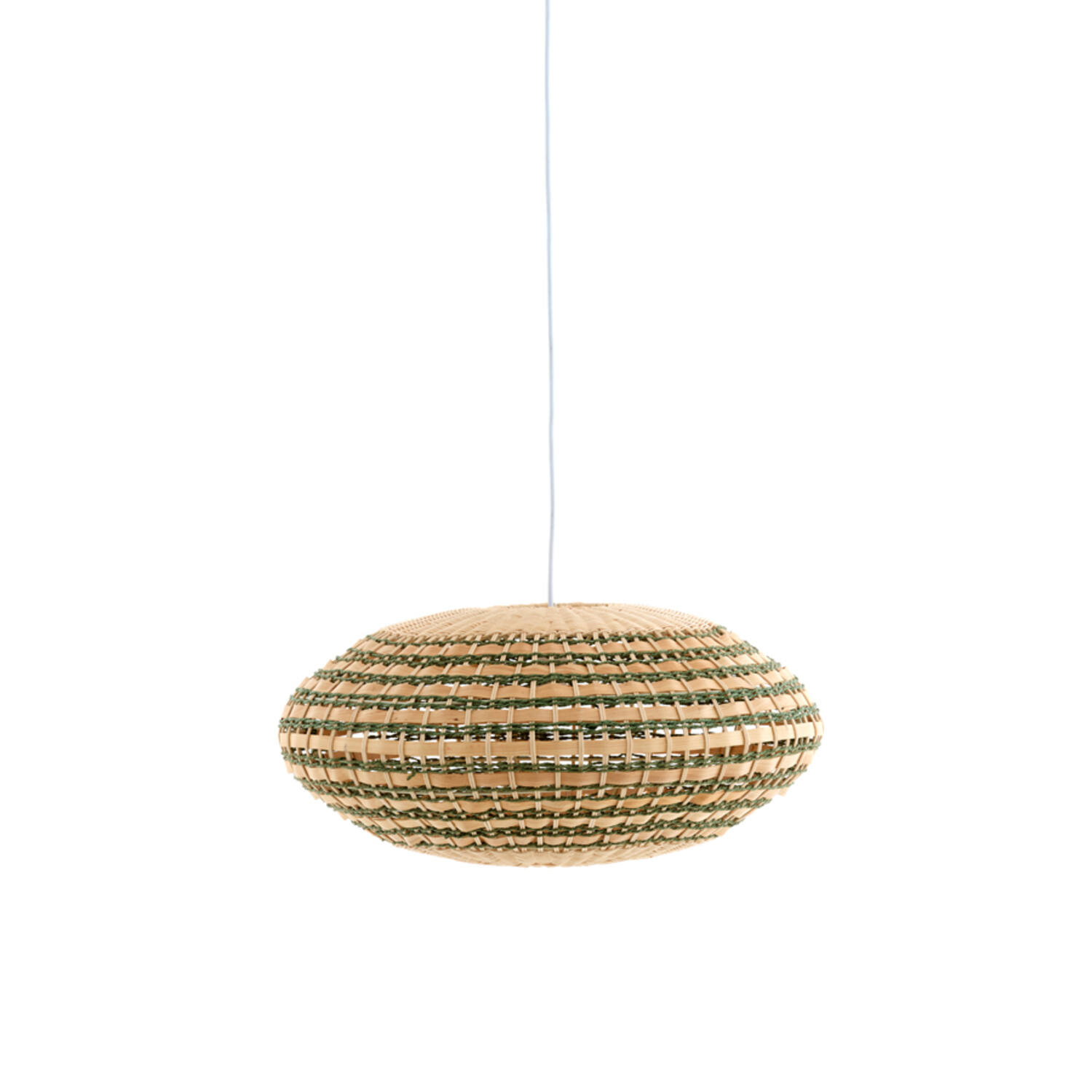 Pantalla colgante trenzada en color natural Light & Living Tawela - Ø 59,5 cm