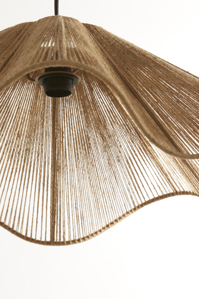 Lámpara colgante de tela natural tejida Light & Living Fodara - Ø 60 cm - Imagen 3