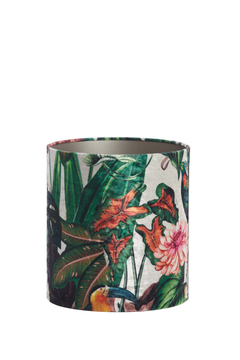 Pantalla de lámpara tropical con motivo de flores Light & Living Dahlia - Ø 25 cm - Imagen 2