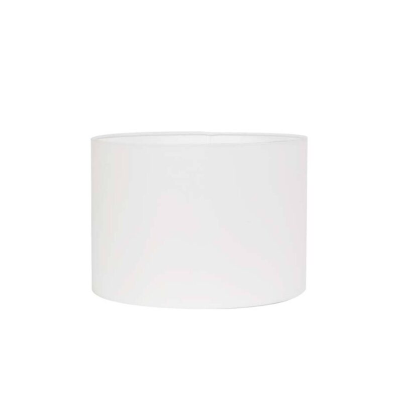Pantalla de lámpara en forma de cilindro de color blanco Light & Living Polycotton - Ø 35 cm