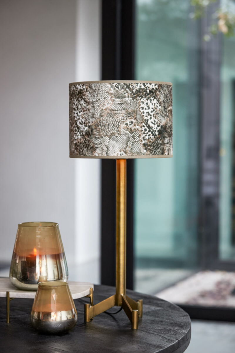 Lámpara de mesa antigua de oro Light & Living Dennis - H. 40 cm - Imagen 4