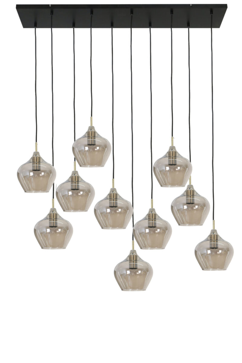 Lámpara colgante de vidrio con múltiples colgantes Light & Living Rakel – An. 124 cm - Imagen 2