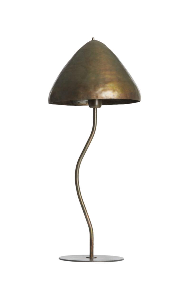 Lámpara de mesa de metal color dorado Light & Living Elimo - H. 67 cm - Imagen 2