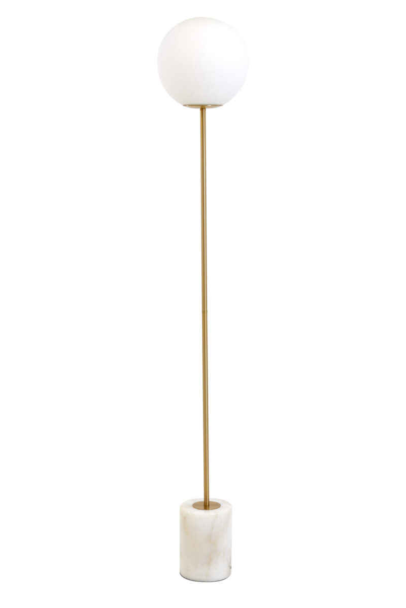 Lámpara de pie clásica con esfera blanca de vidrio Light & Living Medina – H. 156 cm - Imagen 2