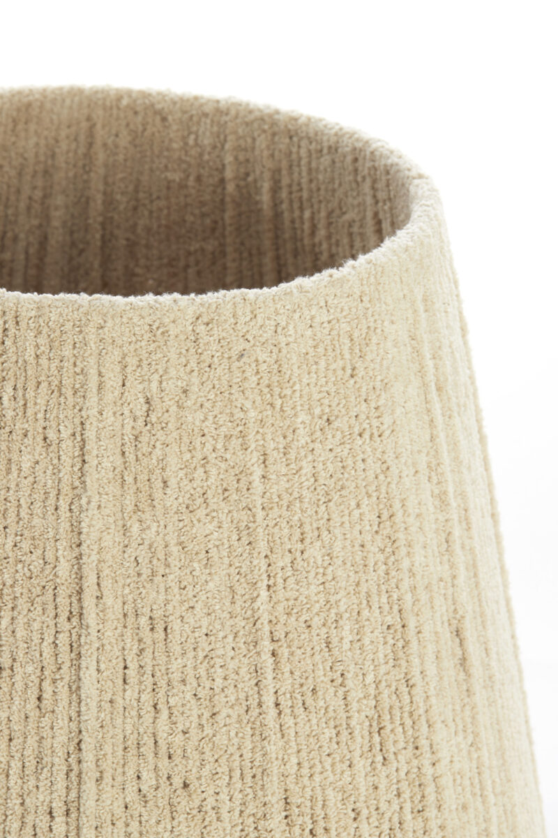 Pantalla de lámpara de tela beige con acabado estriado Light & Living Medana - Ø 30 cm - Imagen 3