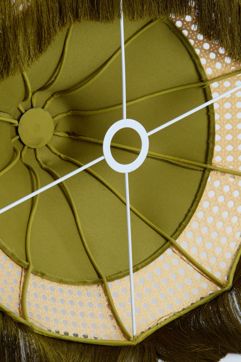 Pantalla de lámpara en color verde con flecos Light & Living Mizia - Ø 45 cm - Imagen 5