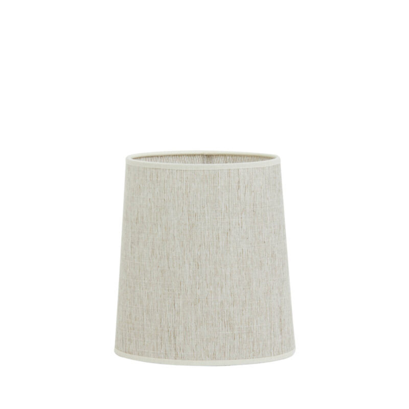 Pantalla de lámpara cilíndrica beige para interiores Light & Living Breska - H. 23 cm