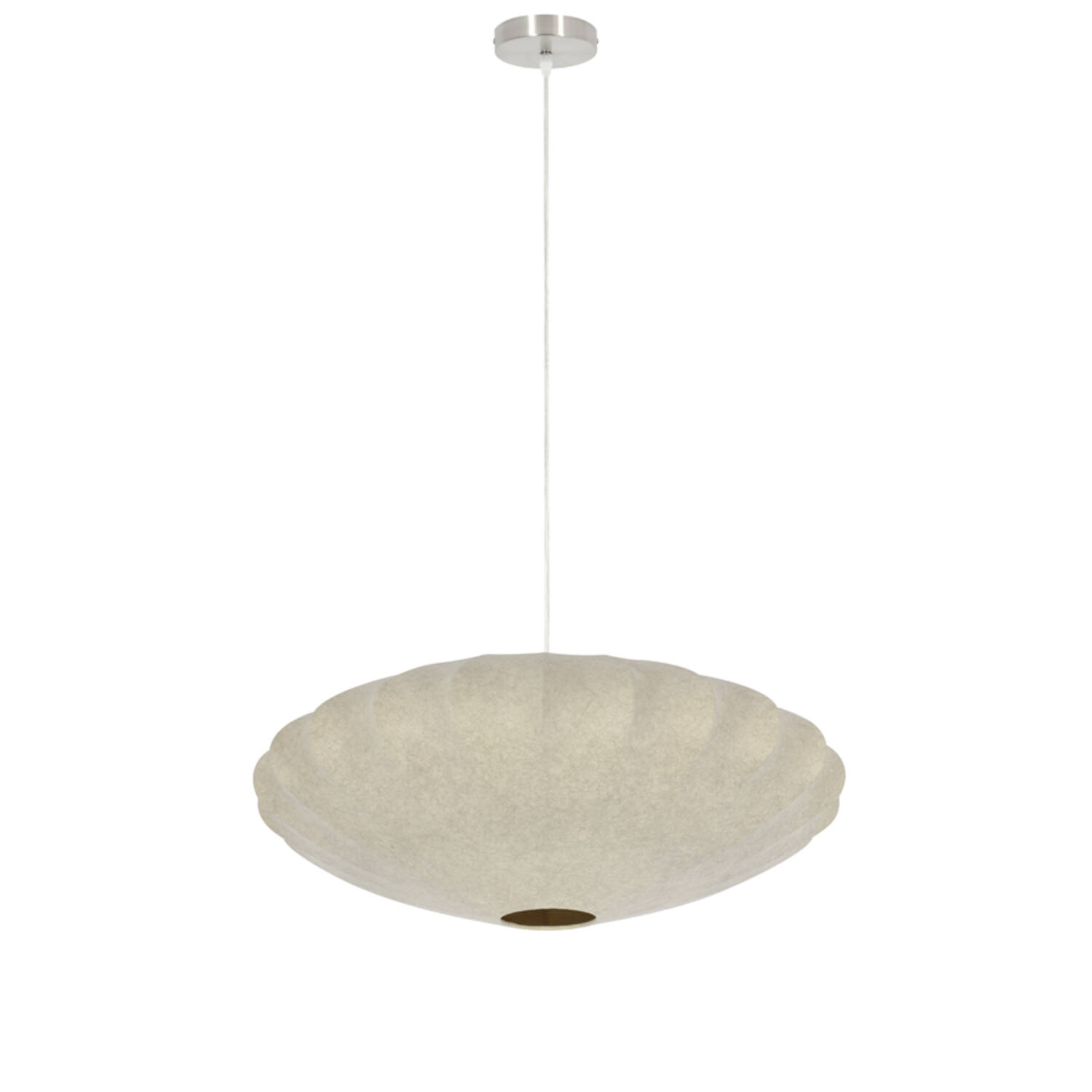 Lámpara colgante con pantalla textil blanca Light & Living Fay - Ø 60 cm