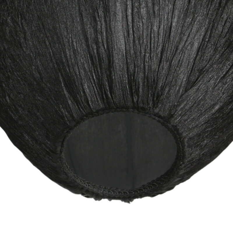 Pantalla de gota negra de tela acanalada Mexlite – Ø 25 cm - Imagen 5