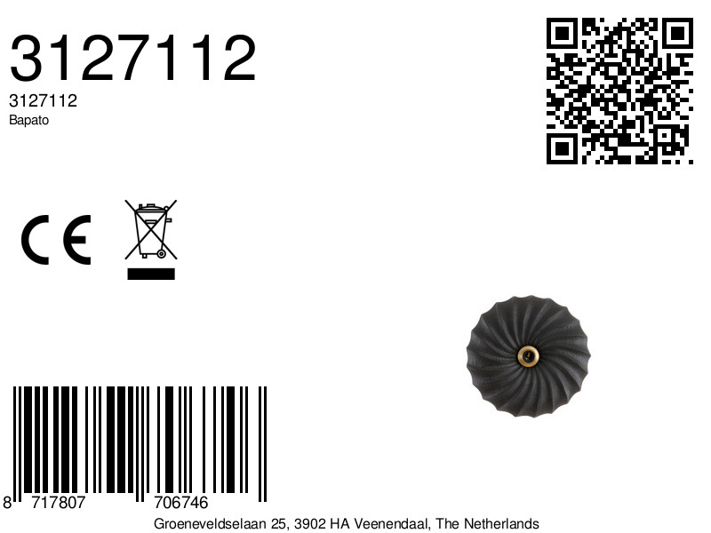 Pantalla negra con textura acanalada Light & Living Bapato - Imagen 5