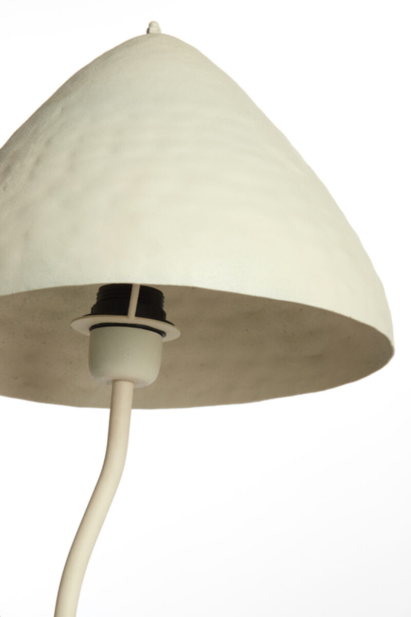 Lámpara de mesa tipo seta curvada en blanco estilo japandi Light & Living Elimo - H. 50 cm - Imagen 3