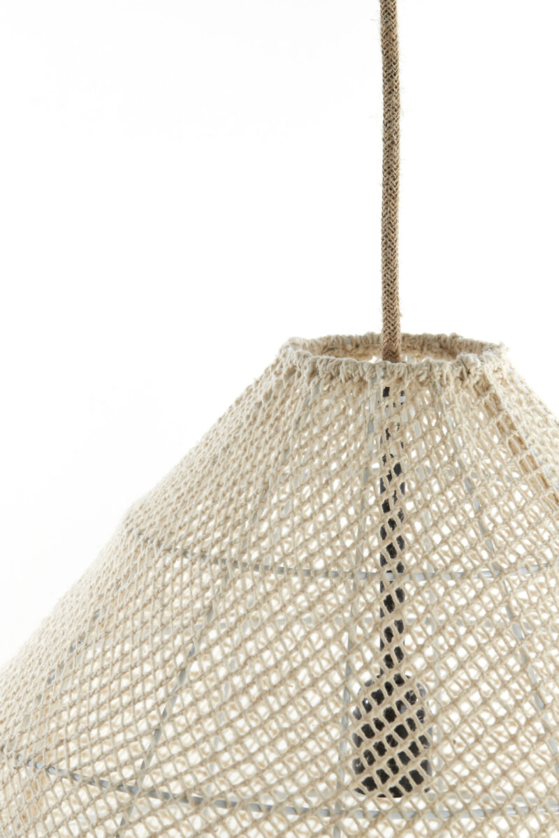 Lámpara tejida beige con aspecto de ratán Light & Living Makassar - Ø 50 cm - Imagen 6