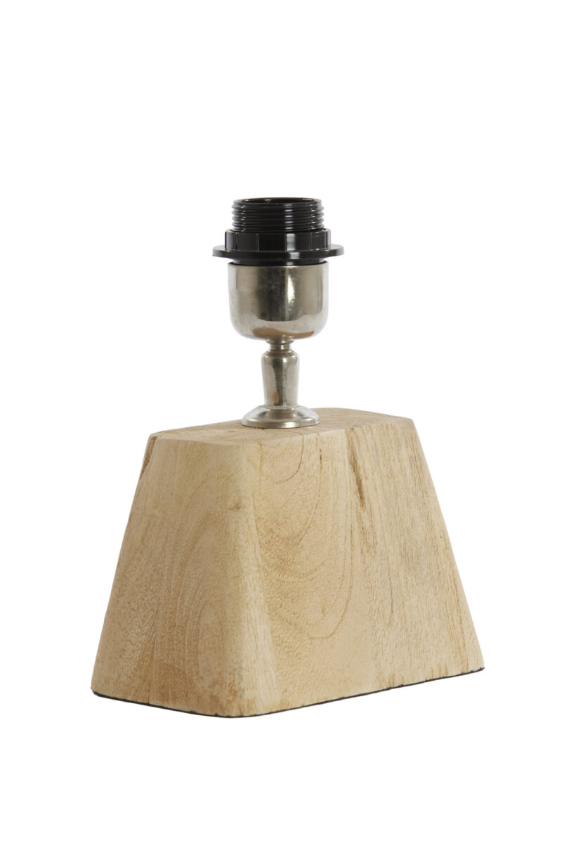 Base de lámpara de madera con casquillo metálico Light & Living Kardan - H. 21 cm - Imagen 3