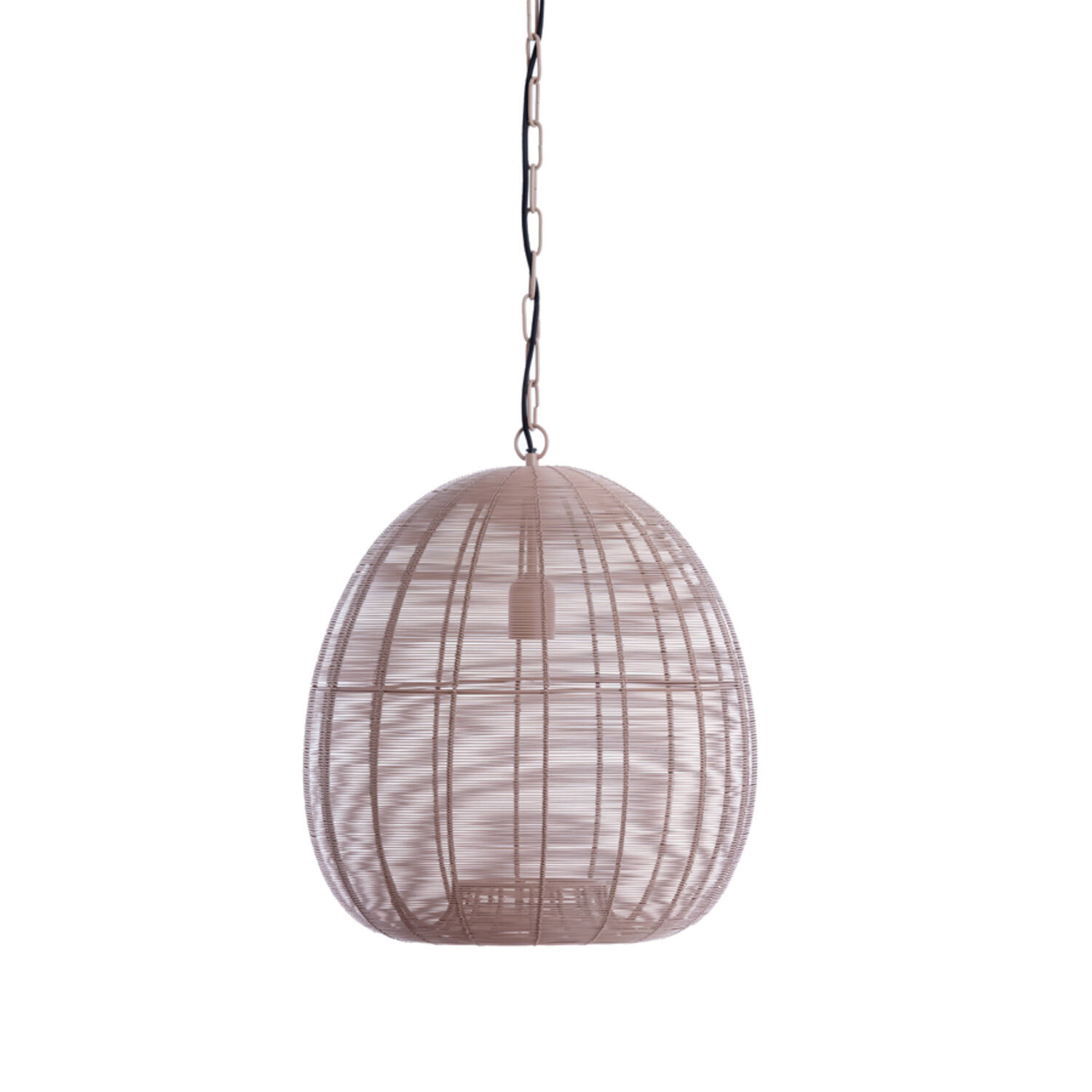 Lámpara colgante ovalada de ratán natural Light & Living Oliveria - Ø 41 cm
