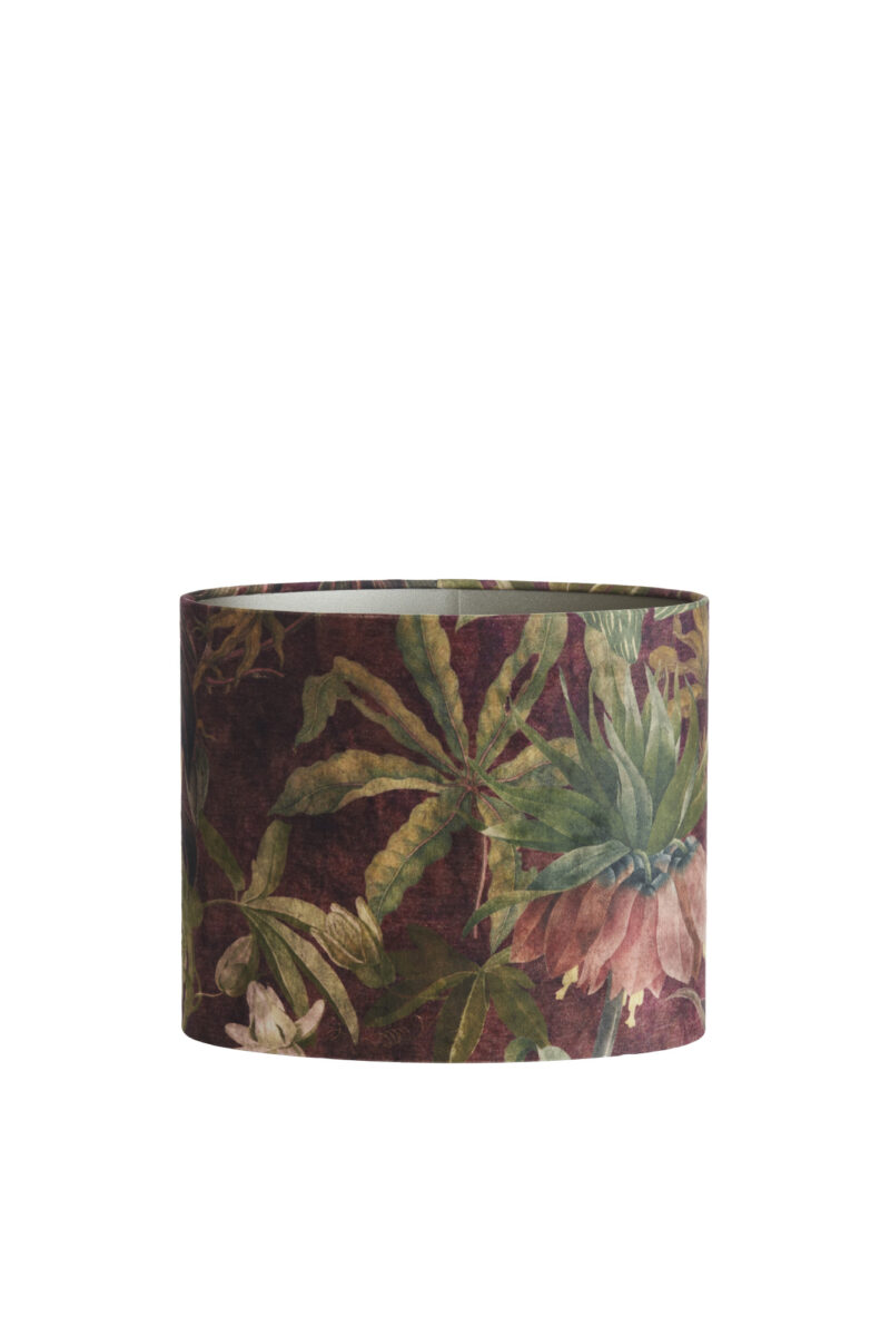 Pantalla de lámpara con estampado de flores en color Light & Living Passion - H. 25 cm - Imagen 2