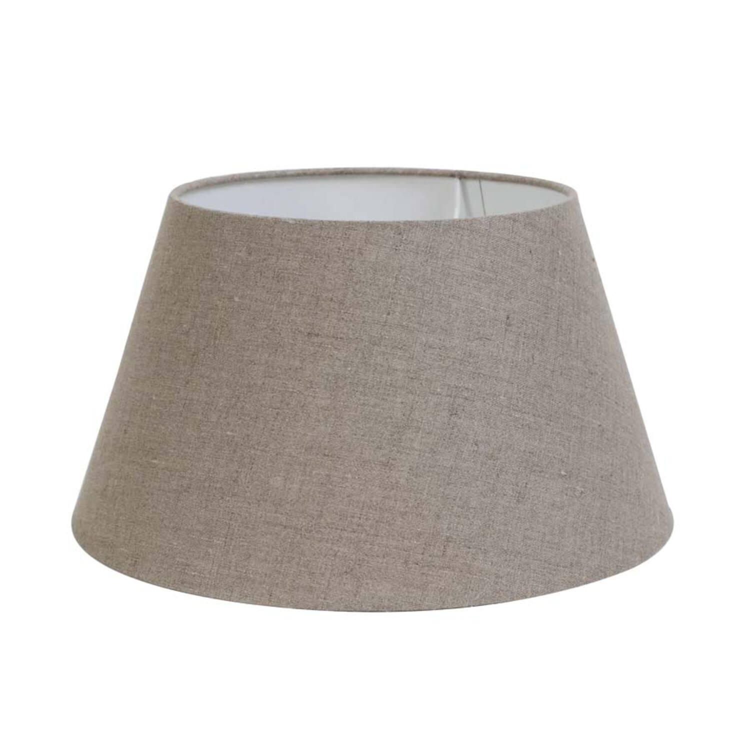 Pantalla de tela neutral beige Light & Living Dark Linen