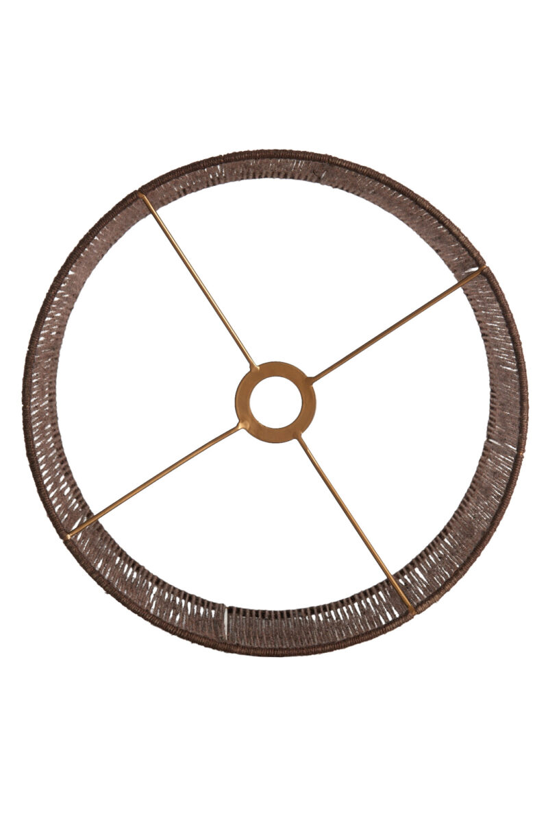 Pantalla de lámpara de hilo marrón cilindro Light & Living Tossa - Ø 40 cm - Imagen 6