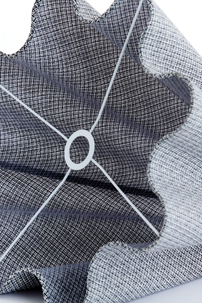 Pantalla de lámpara de tela gris con patrón de rombos Light & Living Bezaha - Ø 15 cm - Imagen 6