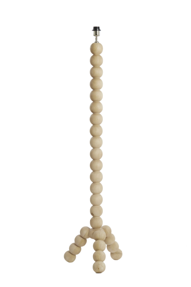 Base de lámpara de cuentas de madera Light & Living Veglio - H. 130 cm - Imagen 3
