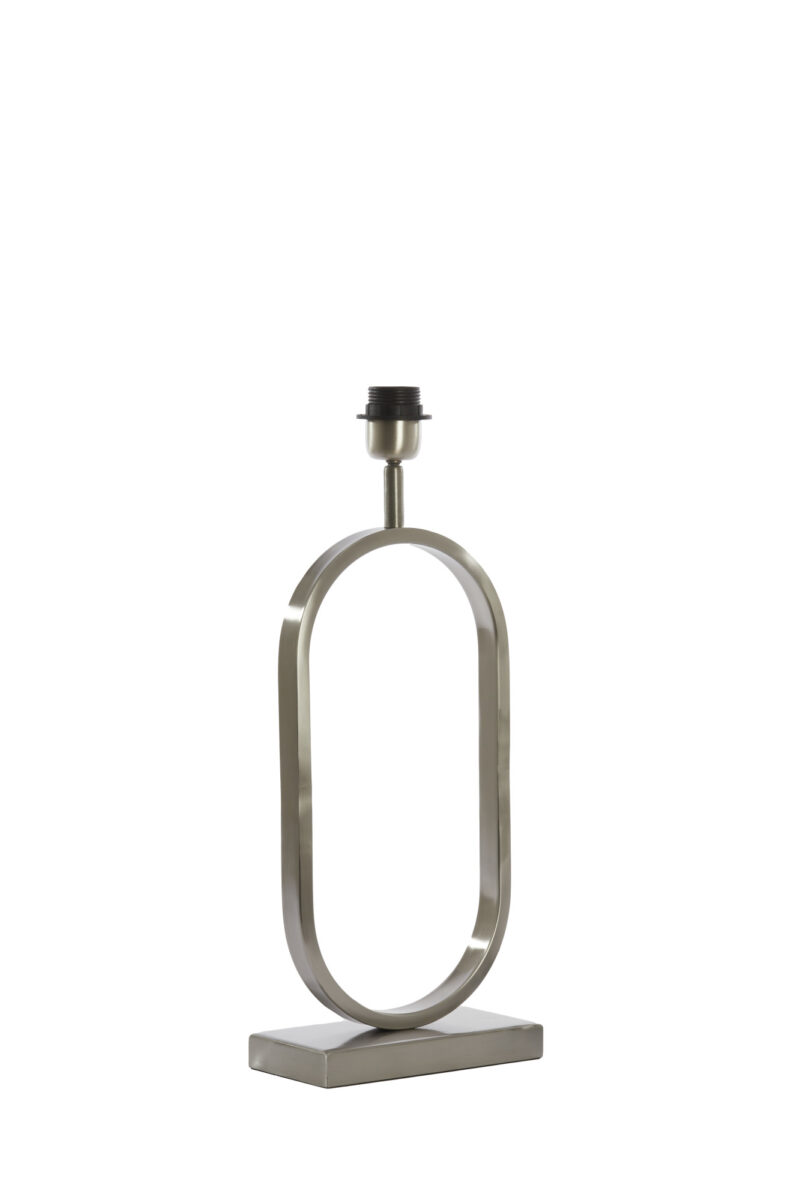 Base de lámpara ovalada de plata Light & Living Jamiri - H. 45 cm - Imagen 3