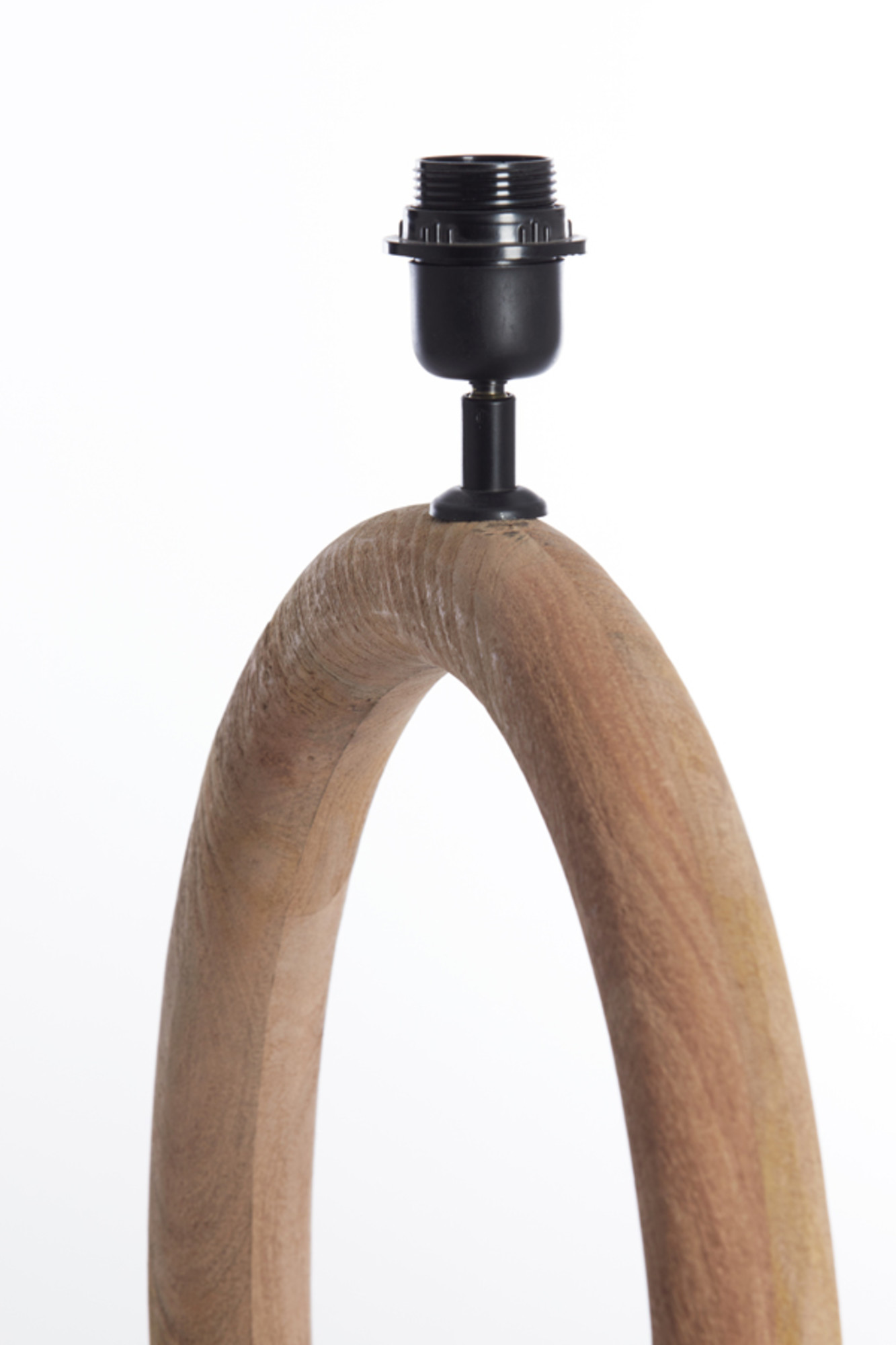 Base de lámpara de madera redonda en diseño Light & Living Nubia - Imagen 5