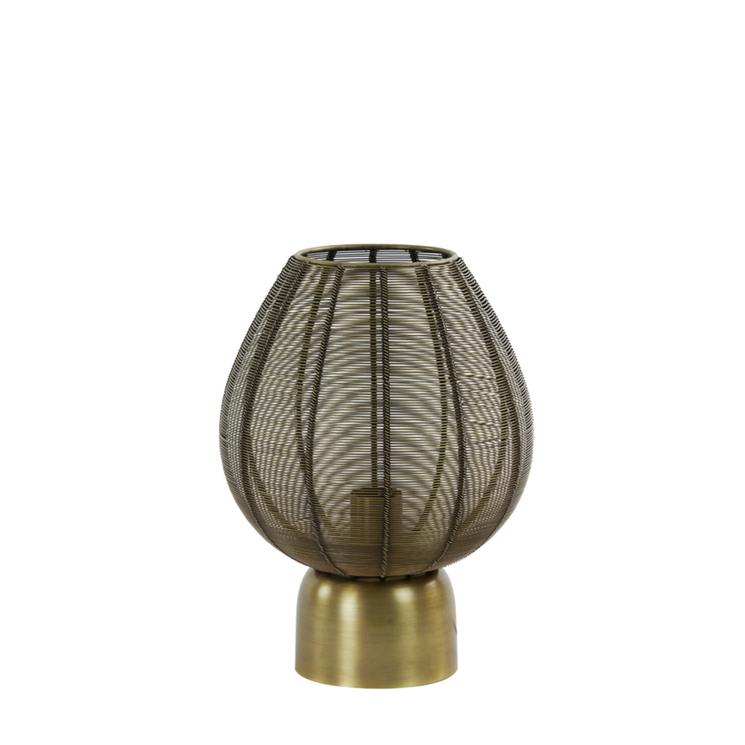 Lámpara de alambre dorado con forma redonda Light & Living Suneko – H. 34 cm