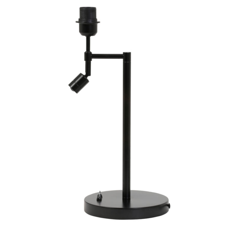 Base de lámpara negra con luz de lectura Light & Living Montana – H. 47,5 cm