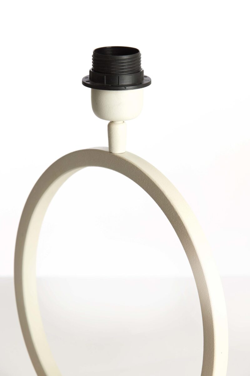 Base de lámpara beige moderna con forma circular Light & Living Liva - Imagen 5