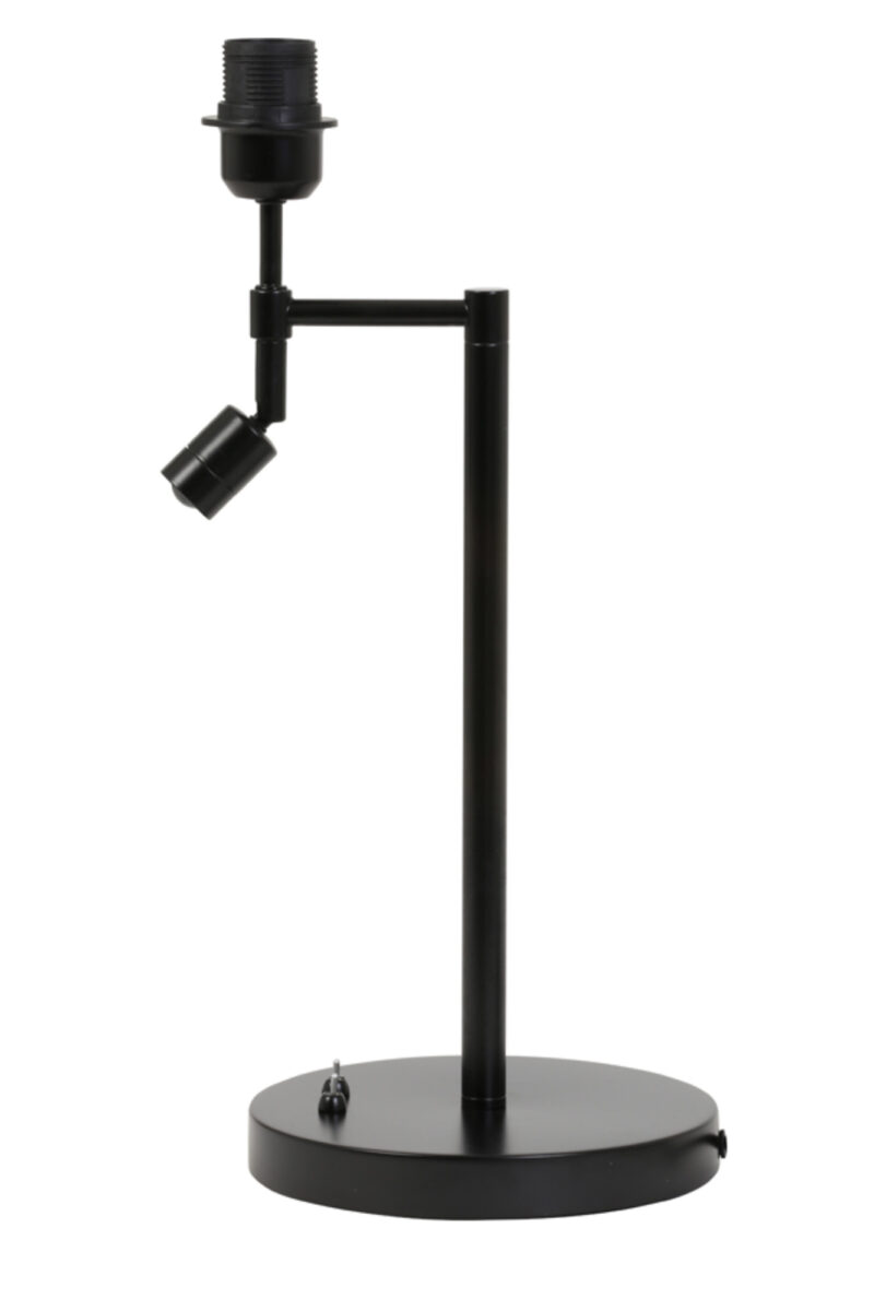 Base de lámpara negra con luz de lectura Light & Living Montana – H. 47,5 cm - Imagen 2