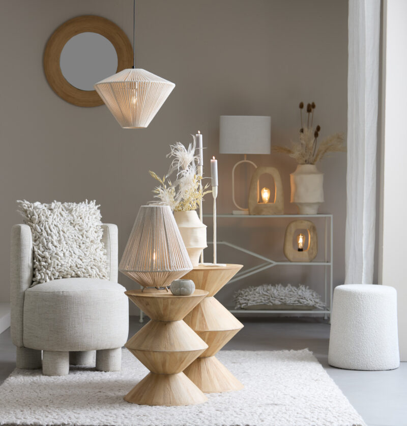 Base de lámpara de madera en forma ovalada Light & Living Kelafo - H. 30 cm - Imagen 5