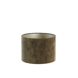 Pantalla de lámpara de terciopelo marrón en forma de cilindro Light & Living Bayou - Ø 30 cm