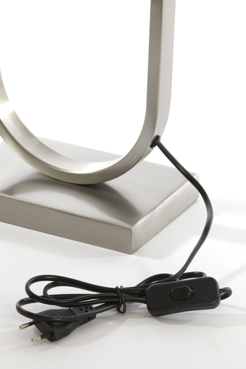 Base de lámpara ovalada de plata Light & Living Jamiri - H. 45 cm - Imagen 7