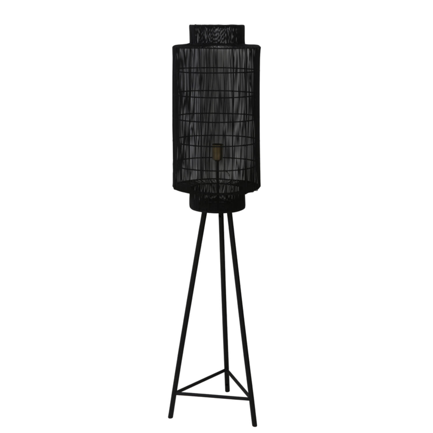 Lámpara de pie negra con base Light & Living Gruaro – H. 150 cm