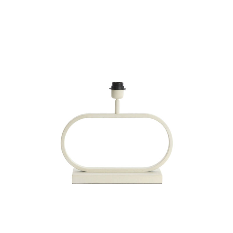 Base de lámpara pequeña blanca moderna Light & Living Jamiro - H. 29 cm