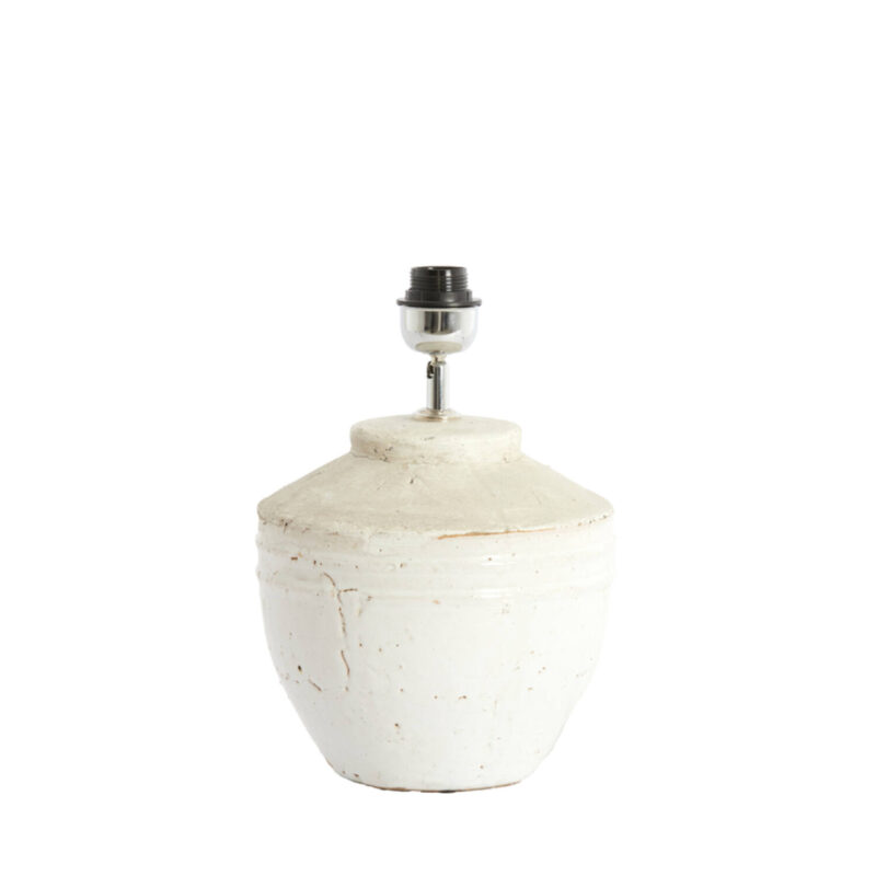 Lámpara de mesa blanca de cerámica Light & Living Toba – H. 35 cm