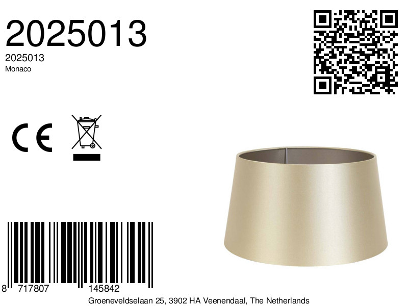 Pantalla cónica en color champán Light & Living Monaco - Imagen 3