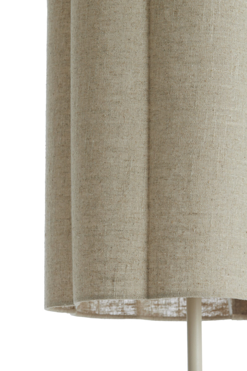 Lámpara de pie cilíndrica de tela beige estilo japandi Light & Living Fringe - H. 165 cm - Imagen 6