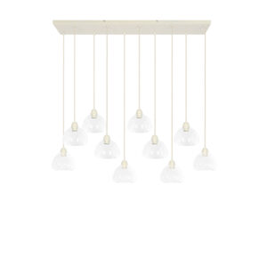Juego de lámparas colgantes de vidrio transparente Light & Living Bisho – An. 120 cm
