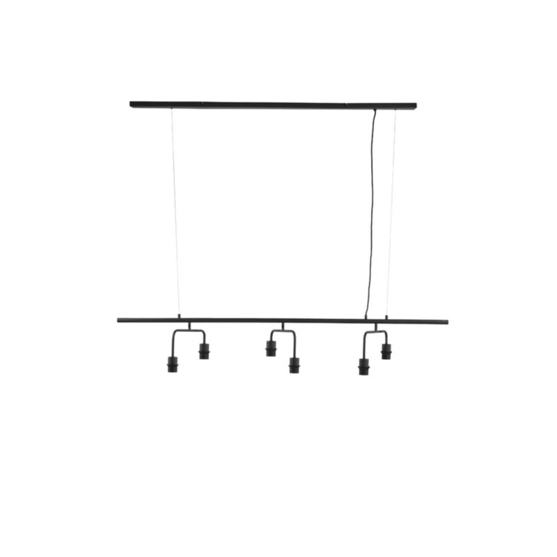 Lámpara colgante moderna negra con riel Light & Living Edisa – An. 160 cm