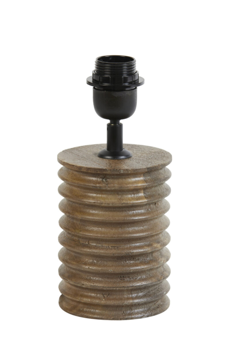 Base de lámpara de madera con portalámparas Light & Living Mauro - H. 25 cm - Imagen 2
