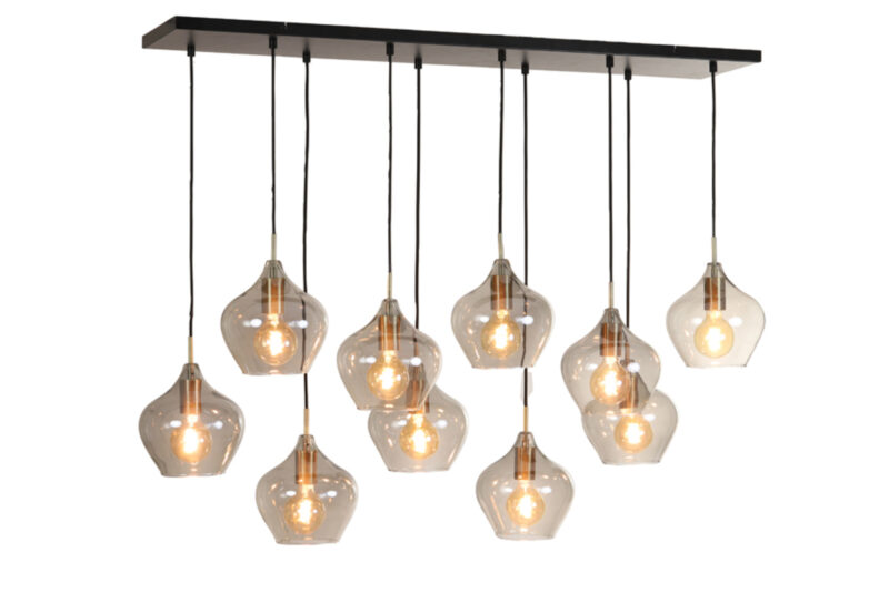 Lámpara colgante de vidrio con múltiples colgantes Light & Living Rakel – An. 124 cm - Imagen 8